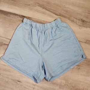Adidas Blue Athletic Shorts Lightweight Elastic Waist